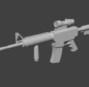 Lowpoly M4 Gun 3d model