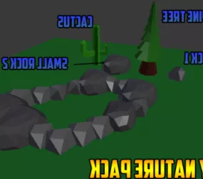 Lowpoly Cartoon Nature Pack 3d model