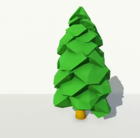 Lowpoly Cartoon Pine Tree 3d model