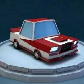 Lowpoly Racing Car For Game 3d model