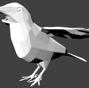 Lowpoly Raven 3d model