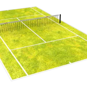 Grass Tennis Court 3d model
