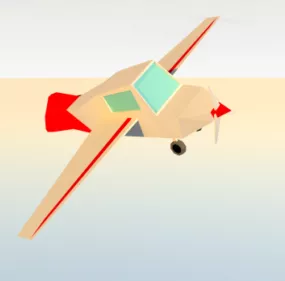 Lowpoly Cartoon Airplane 3d model
