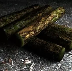 Lowpoly Old Logs 3d model