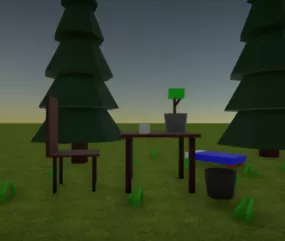 Outdoor Table Chair 3d model