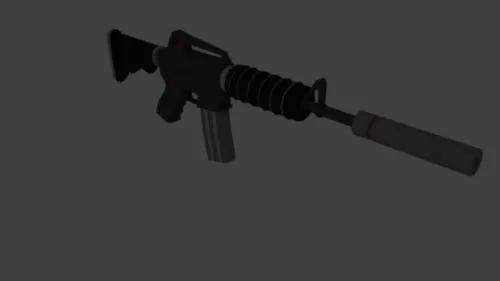 M4a1 Gun Lowpoly 3d model M4a1 Gun Lowpoly 3d model