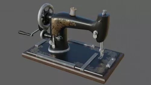 Retro Sewing Machine 3d model Retro Sewing Machine 3d model