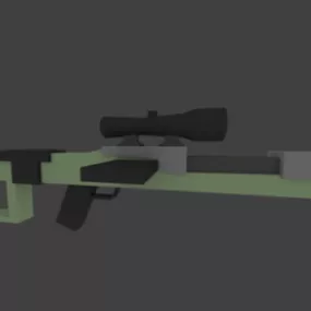 Lowpoly Sniper Weapon 3d model