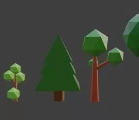 Lowpoly Tree pack 3d model