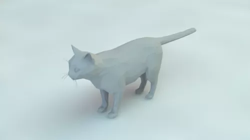 Cute Cat Cartoon Character 3d model