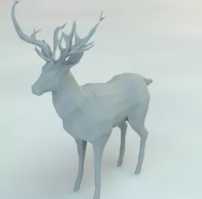 Lowpoly Wild Deer 3d model