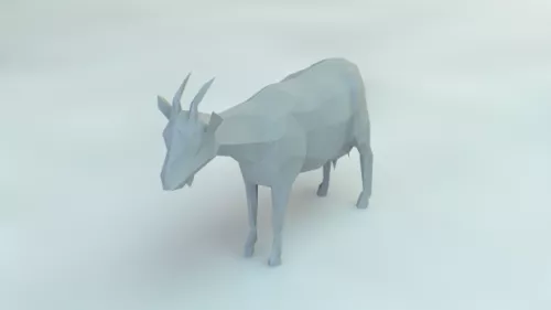 Goat Sculpture Statue 3d model
