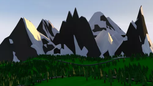 Realistic Snow Mountain 3d model
