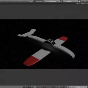 Lowpoly Kid Plane Toy 3d model