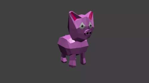 Lowpoly Poly Pig 3d model Lowpoly Poly Pig 3d model