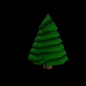 Cartoon Pine Tree Design 3d model
