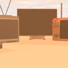 Lowpoly Television Pack 3d model