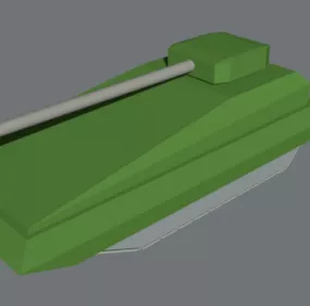 Army Tank Cartoon Lowpoly 3d model