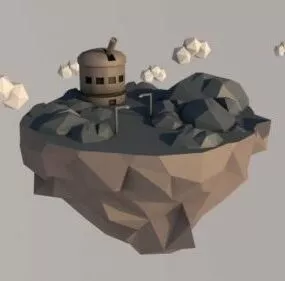Heaven Island Lowpoly 3d model