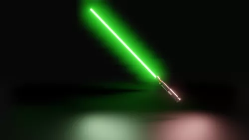 Green Luke Skywalkers Lightsaber 3d model Green Luke Skywalkers Lightsaber 3d model