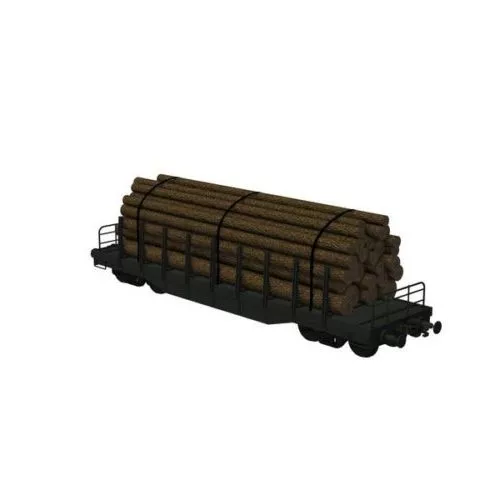Lumber Car Transport 3d model Lumber Car Transport 3d model
