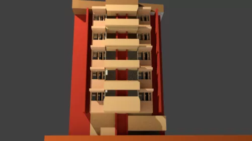 Building In A Desert 3d model