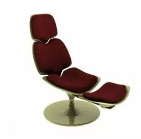 Luxury Lounge Chair One Leg 3d model