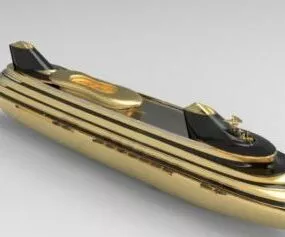Gold Cruise Decoration 3d model