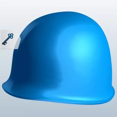 Male Character With Warrior Helmet 3d model