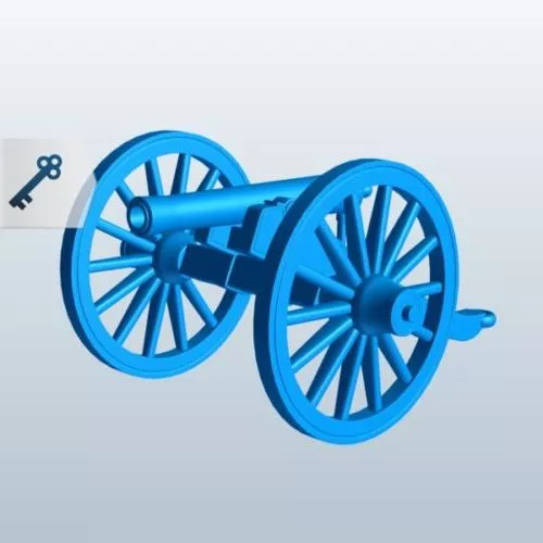 Vintage Ship Cannon 3d model