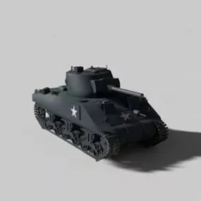 Ww2 M4 Sherman Tank 3d model