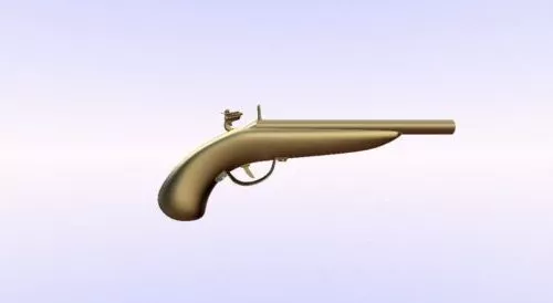 Mosquete Handgun 3d model Mosquete Handgun 3d model
