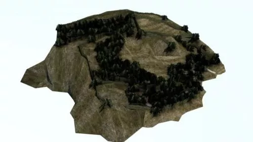 Random Land Terrain Landscape 3d model