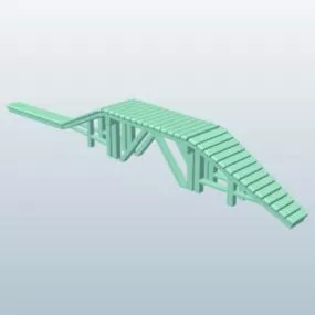 Racing Bike Road Bridge 3d model