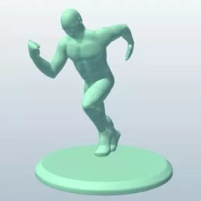 Male Running Sculpture Printable 3d model