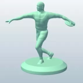 Discus Throw Statue 3d model