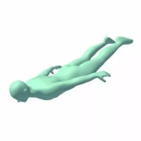 Male Skydiving Character 3d model