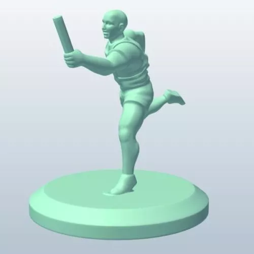 Male Sprinting Baton Character 3d model Male Sprinting Baton Character 3d model