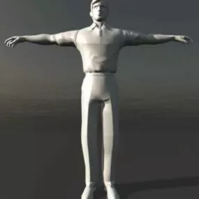 Man Uniform Lowpoly 3d model