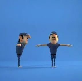 Cartoon Police Character 3d model