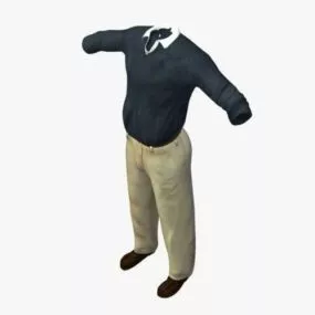 Man Work Casual Clothes 3d model