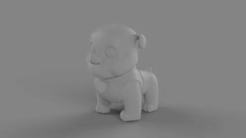 Boxer Dog Standing Pose 3d model