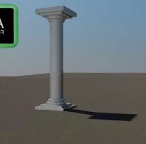 Marble Greek Column 3d model