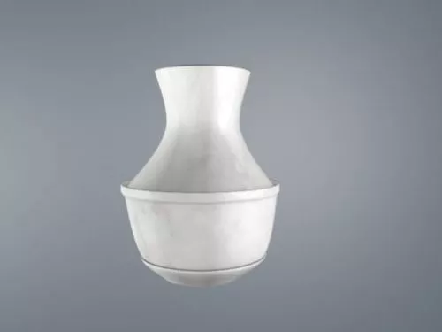 Marble White Pot 3d model Marble White Pot 3d model