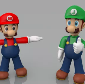 Mario Luigi Game Character 3d model