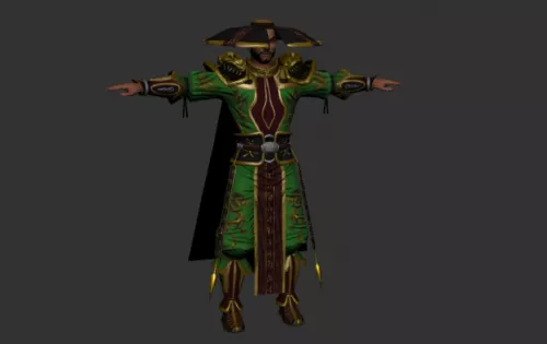 Man In Semi Walking Character 3d model