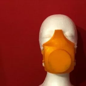 Plastic Mask With Filter 3d model