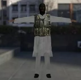 Terrorist Character 3d model