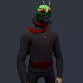 Antman Mask Character 3d model