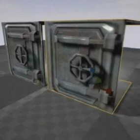 Massive Door Animated 3d model
